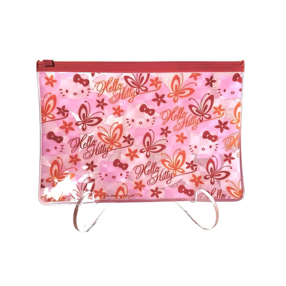 Hello Kitty Vivitix Pouch Vintage Sanrio 2002 Butterfly Pink Orange
